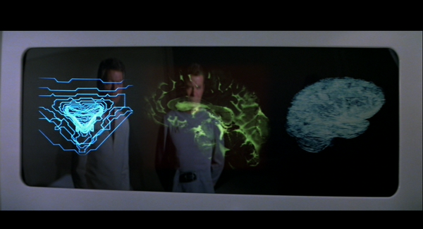 Still frame from Star Trek: the Motion Picture showing use of Livingston's brain imagery